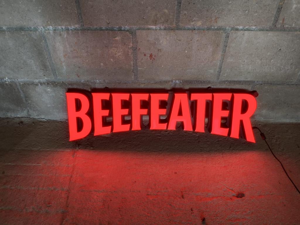 Beefeater  - Lichtreclame, Vintage, Gebruikt, Kunststof, Ophalen of Verzenden