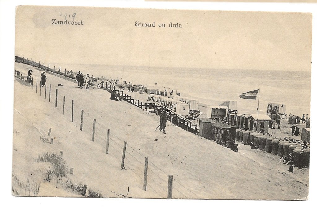 BF61-Zandvoort,Strand en duin, Verzenden, Voor 1920, Gelopen, Noord-Holland
