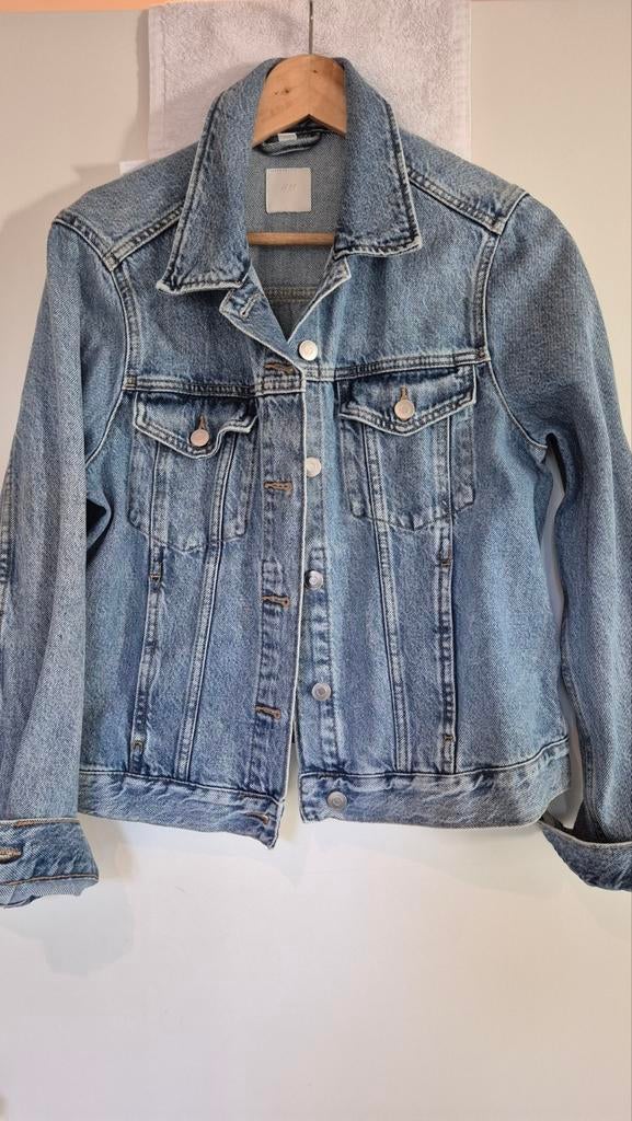 ZGAN! HM JEANS JAS BLAUW STONE WASH MT M, H&M, Blauw, Ophalen of Verzenden, Zo goed als nieuw