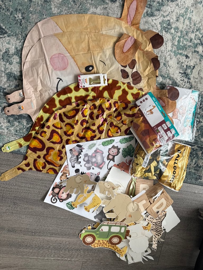 Safari thema versiering verjaardag party, Hobby en Vrije tijd, Ophalen of Verzenden, Nieuw, Versiering, Verjaardag