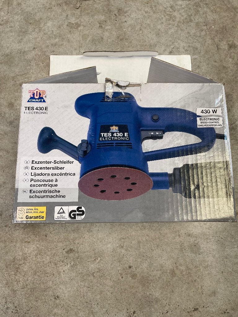 Top Craft TES 430 E Excentrische Schuurmachine 430W, Ophalen, Zo goed als nieuw, Minder dan 600 watt, Excentrische schuurmachine