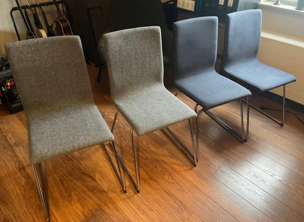Eetkamerstoelen (4), Huis en Inrichting, Stoelen, Ophalen, Gebruikt, Vier, Stof