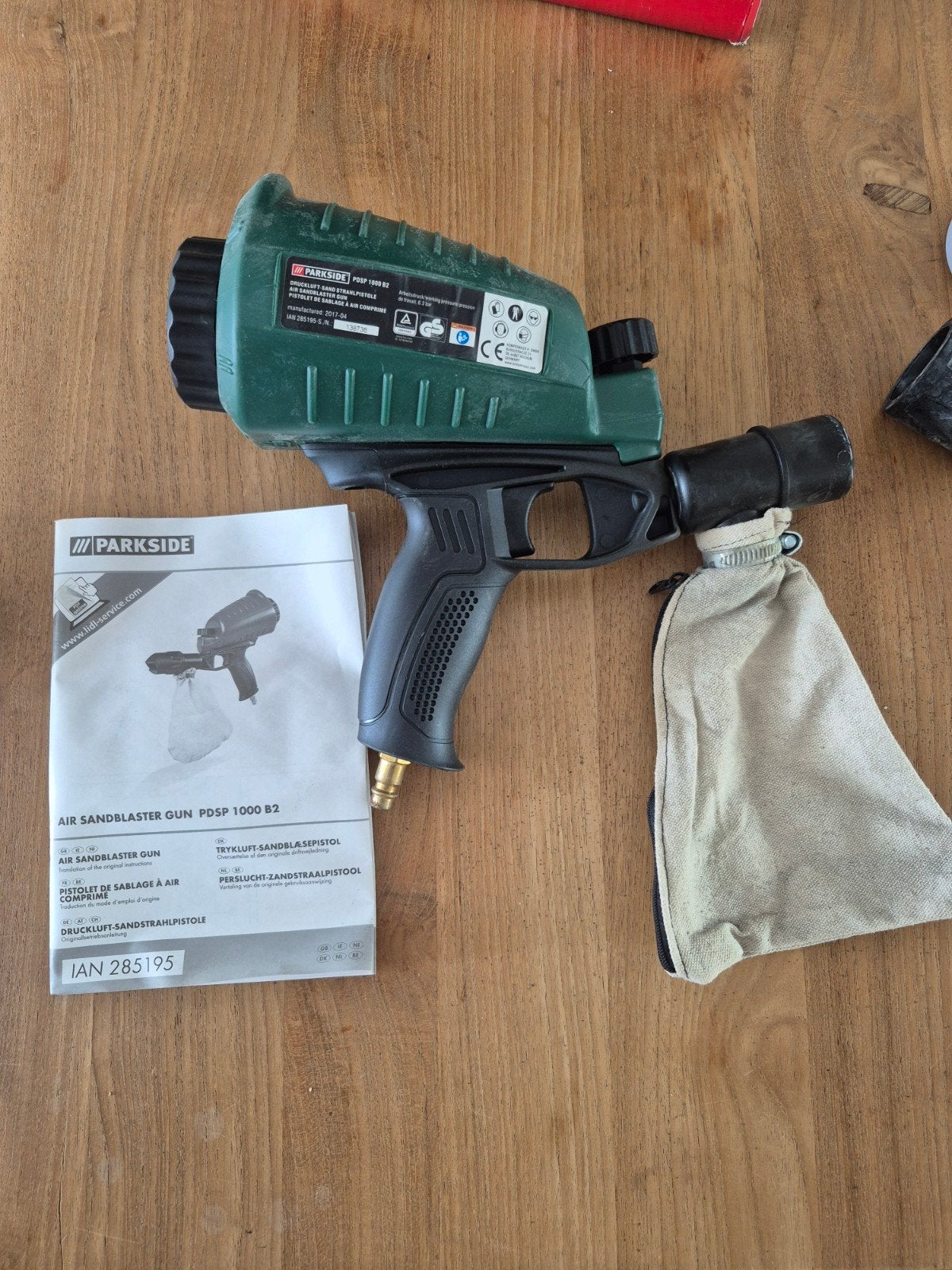 Parkside Air Sandblaster Gun PDSP 1000 B2, Ophalen of Verzenden, Gebruikt, Overige typen, Parkside