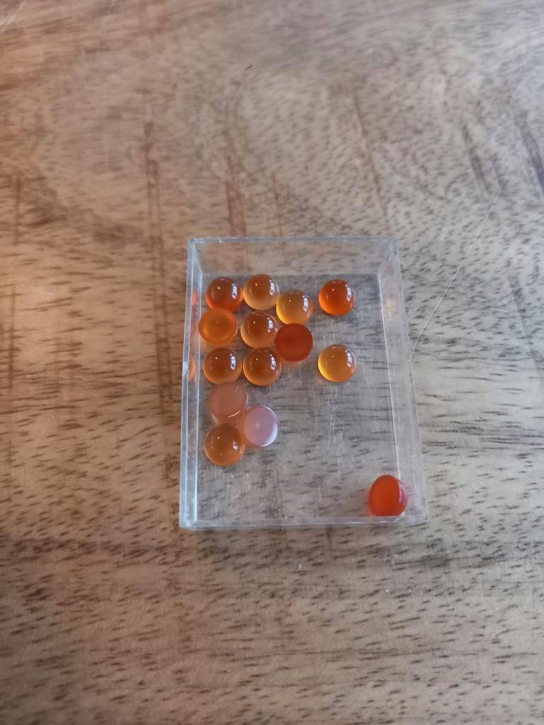Ronde carneool cabochons, Ophalen of Verzenden