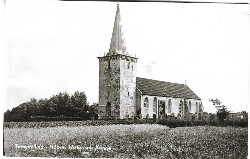 T55   Terschelling Hoorn Historisch Kerkje, Ophalen of Verzenden, 1960 tot 1980, Gelopen, Waddeneilanden