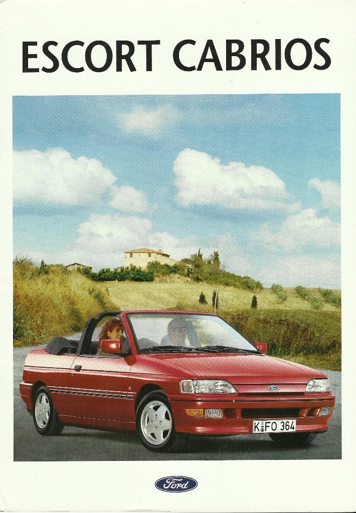 Ford Escort cabriolet folder, Ophalen of Verzenden, Gelezen, Ford