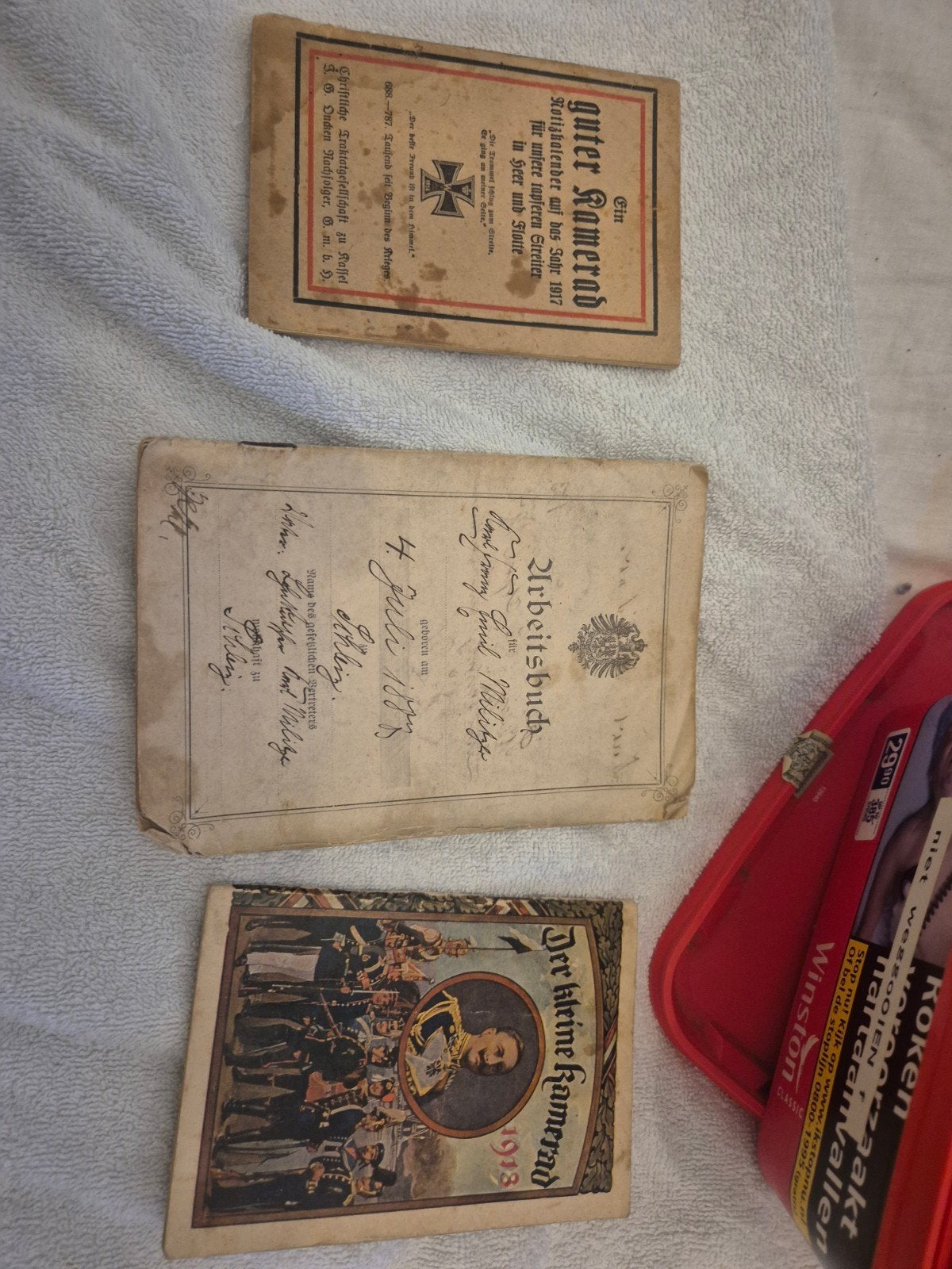 Originele WO1 Boekjes & Arbeidsboekje, Ophalen of Verzenden, 20e eeuw of later, Gelezen