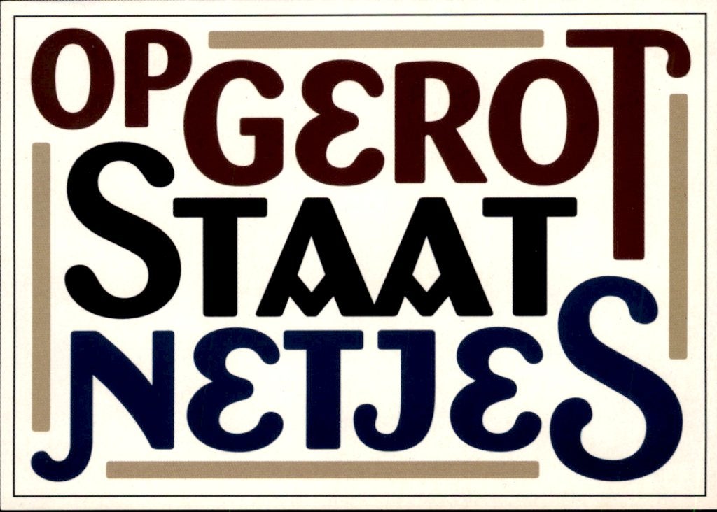 opgerot staat netjes, Ophalen of Verzenden, 1980 tot heden, Ongelopen, Overige thema's