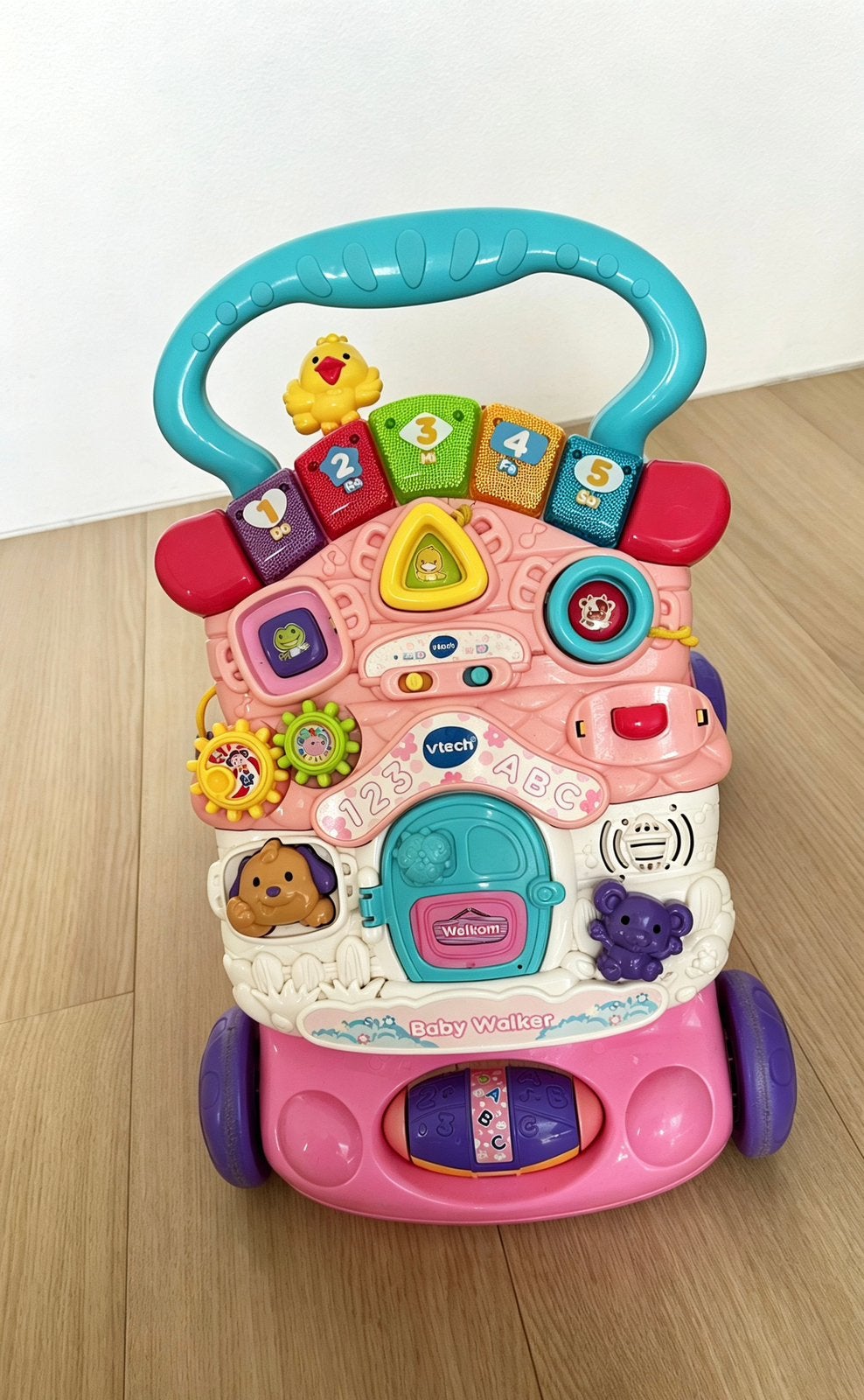VTech Baby Walker Roze - Interactieve Loopwagen, Kinderen en Baby's, Speelgoed | Vtech, Ophalen, Zo goed als nieuw, 6 maanden tot 2 jaar