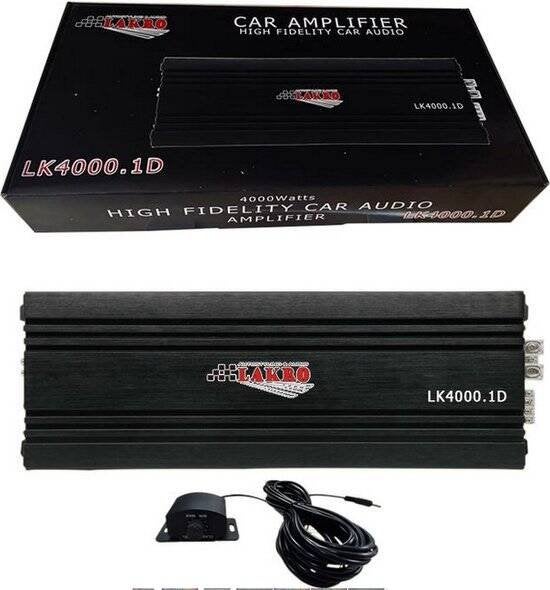 LK4000.1D - Monoblock - Lakro - 2000 watt RMS - 1 Ohm, Auto diversen, Niet ingevuld, Niet ingevuld, Niet ingevuld