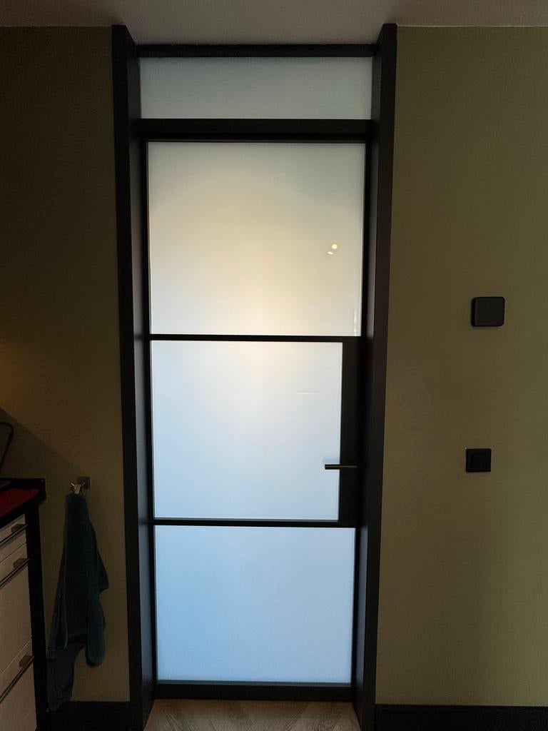 Stijlvolle Gewoon Gers Binnendeur met Glas, Doe-het-zelf en Verbouw, Deuren en Horren, Ophalen, 80 tot 100 cm, 215 cm of meer