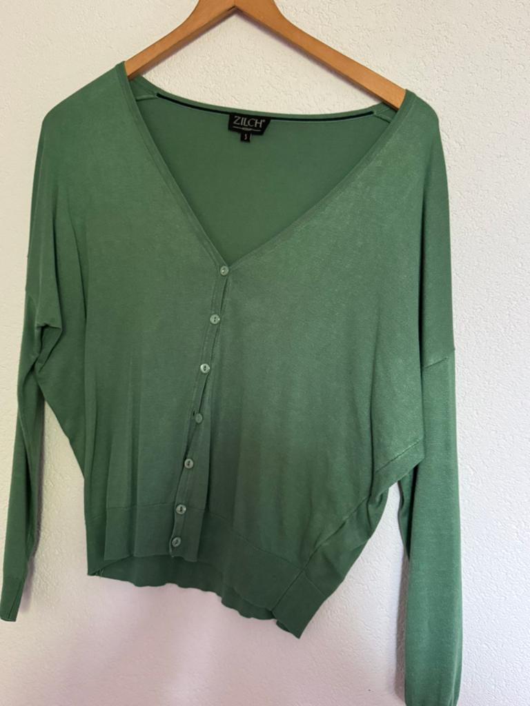 Heerlijk katoen vestje, Ophalen of Verzenden, Zo goed als nieuw, Maat 36 (S), Groen