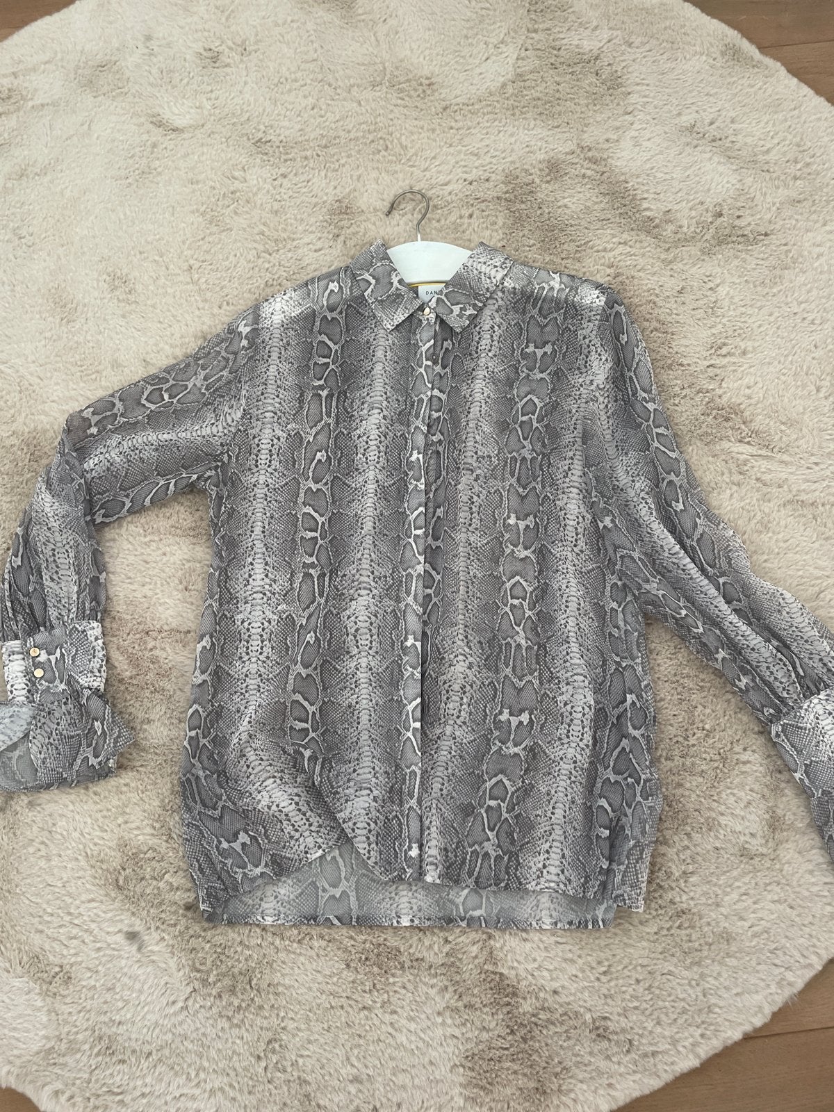 Dante 6 Blouse met Slangenprint - Zo goed als nieuw, Ophalen of Verzenden, Zo goed als nieuw, Maat 38/40 (M), Grijs