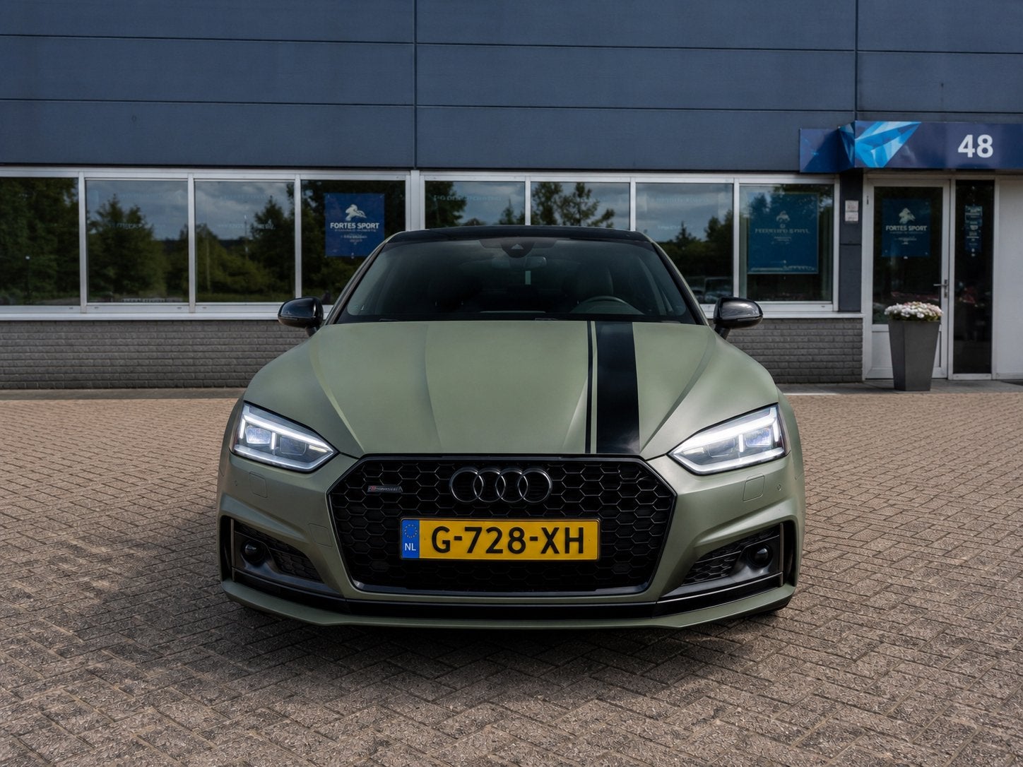 Audi A5 40 Tfsi 190pk S Tronic 2019 Groen, Auto's, Audi, Zwart, 1984 cc, Leder, Dealer onderhouden