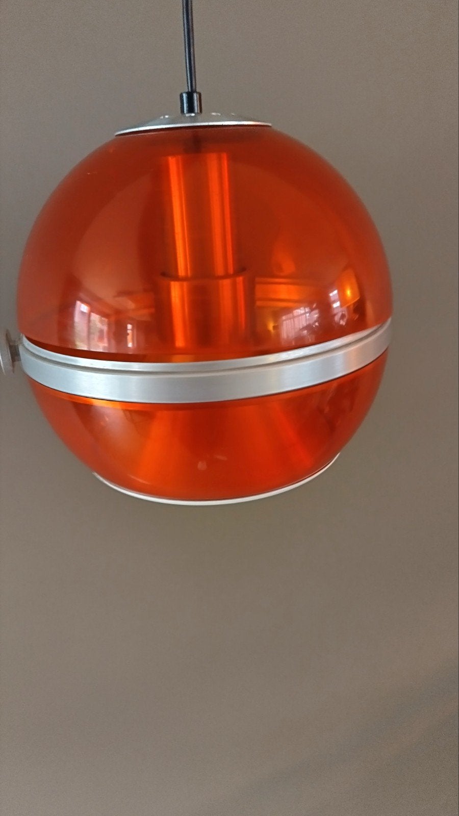 Dijkstra space age oranje lamp, Ophalen of Verzenden, Minder dan 50 cm