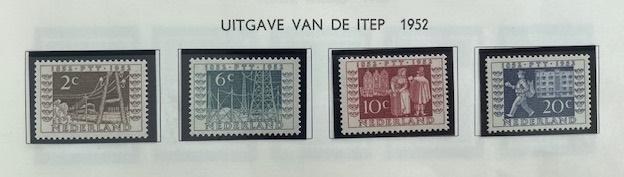 1952 Postfris 4x ITEP  NVPH 592#595 , Postzegels en Munten, Postzegels | Nederland, Ophalen of Verzenden, Na 1940, Postfris