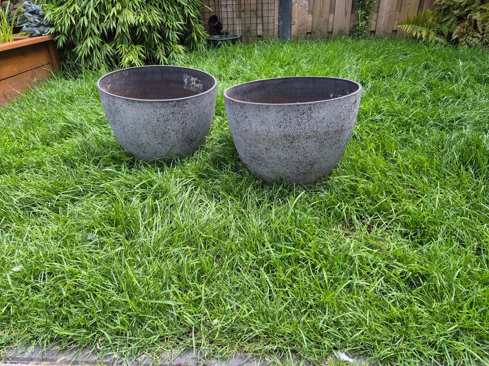 2 kunstof potten, Kunststof, Minder dan 30 cm, Rond, Ophalen of Verzenden