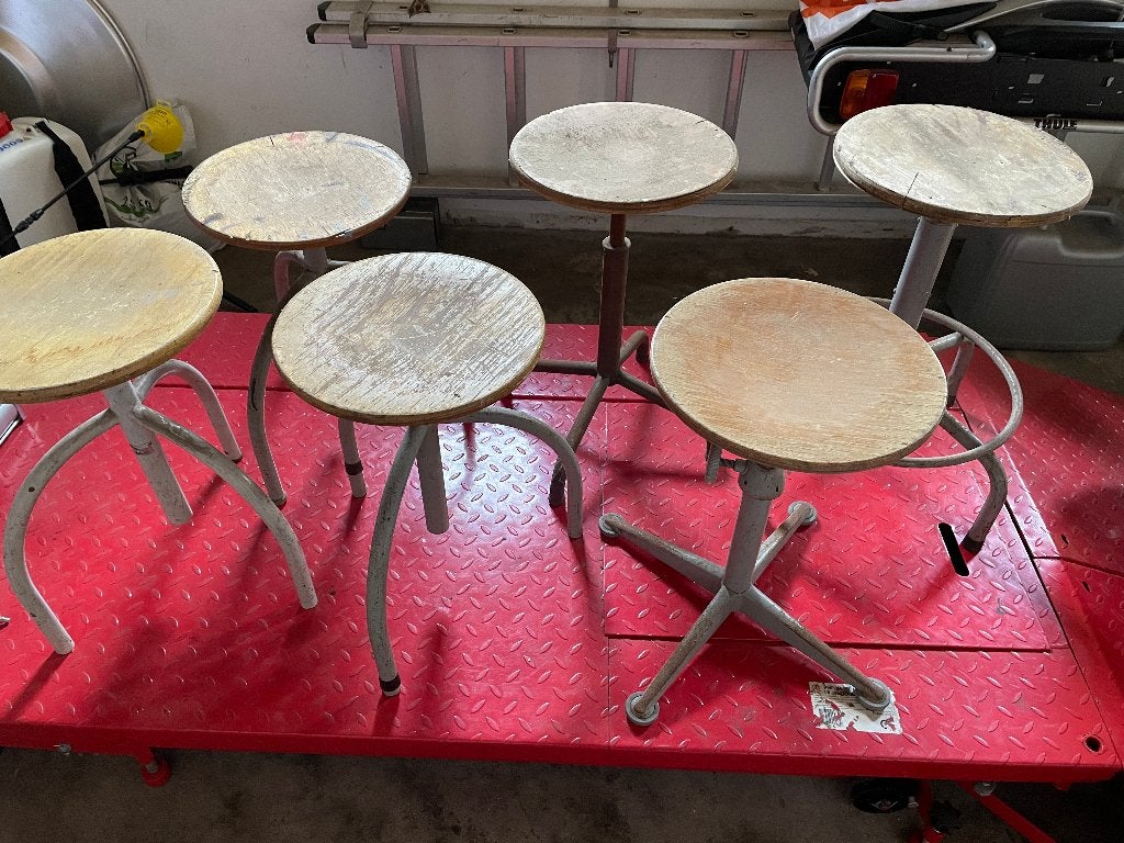 6 st oude draaikrukken industrieel/vintage/retro th delft, Ophalen, Gebruikt, Hout