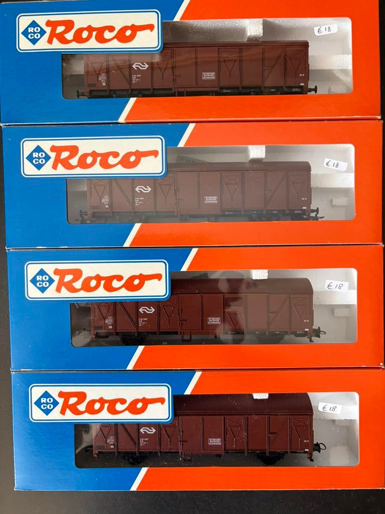 Roco 4x NS Gbs goederen wagen, Gelijkstroom, Verzenden, NS, Roco