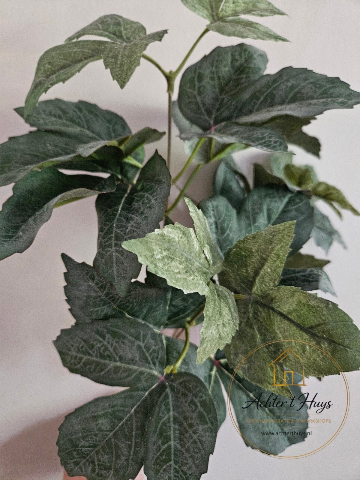 Druiven blad tak - zijdenbloemen 55cm - bloemen, Groen, 55 cm, Nieuw, Ophalen of Verzenden