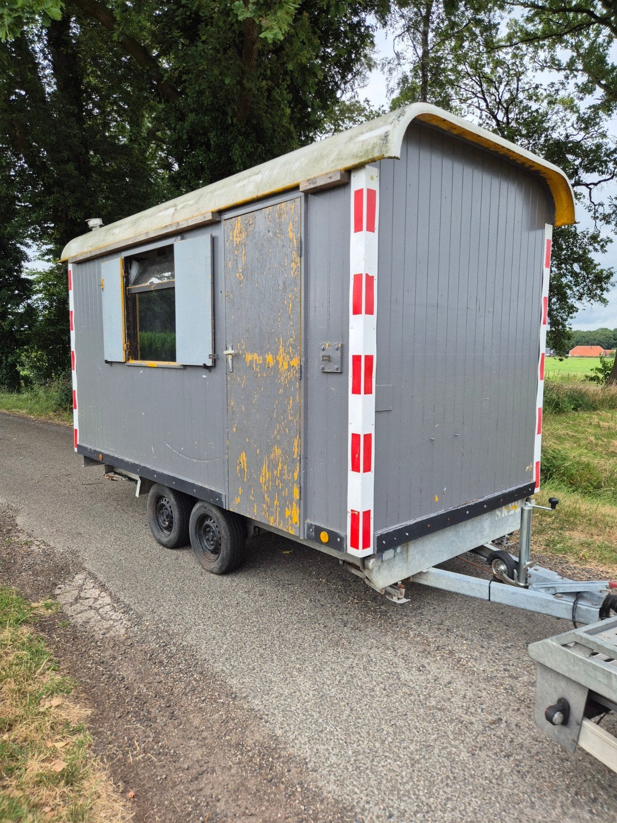 Houten Schaftwagen SNELVERKEER Schaftkeet Bouwkeet Pipowagen, Ophalen of Verzenden, Gebruikt