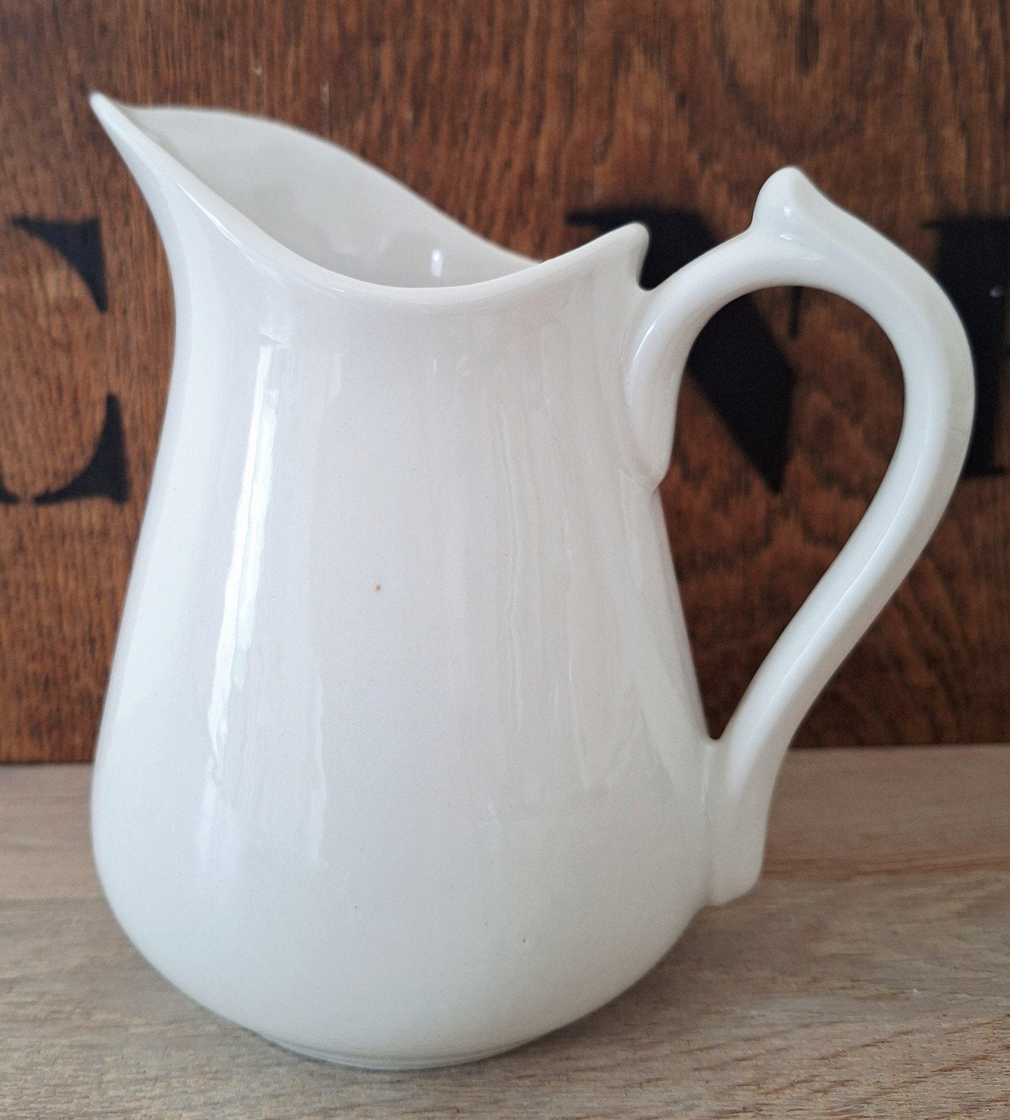 Sarreguemines vintage witte kan, Ophalen of Verzenden