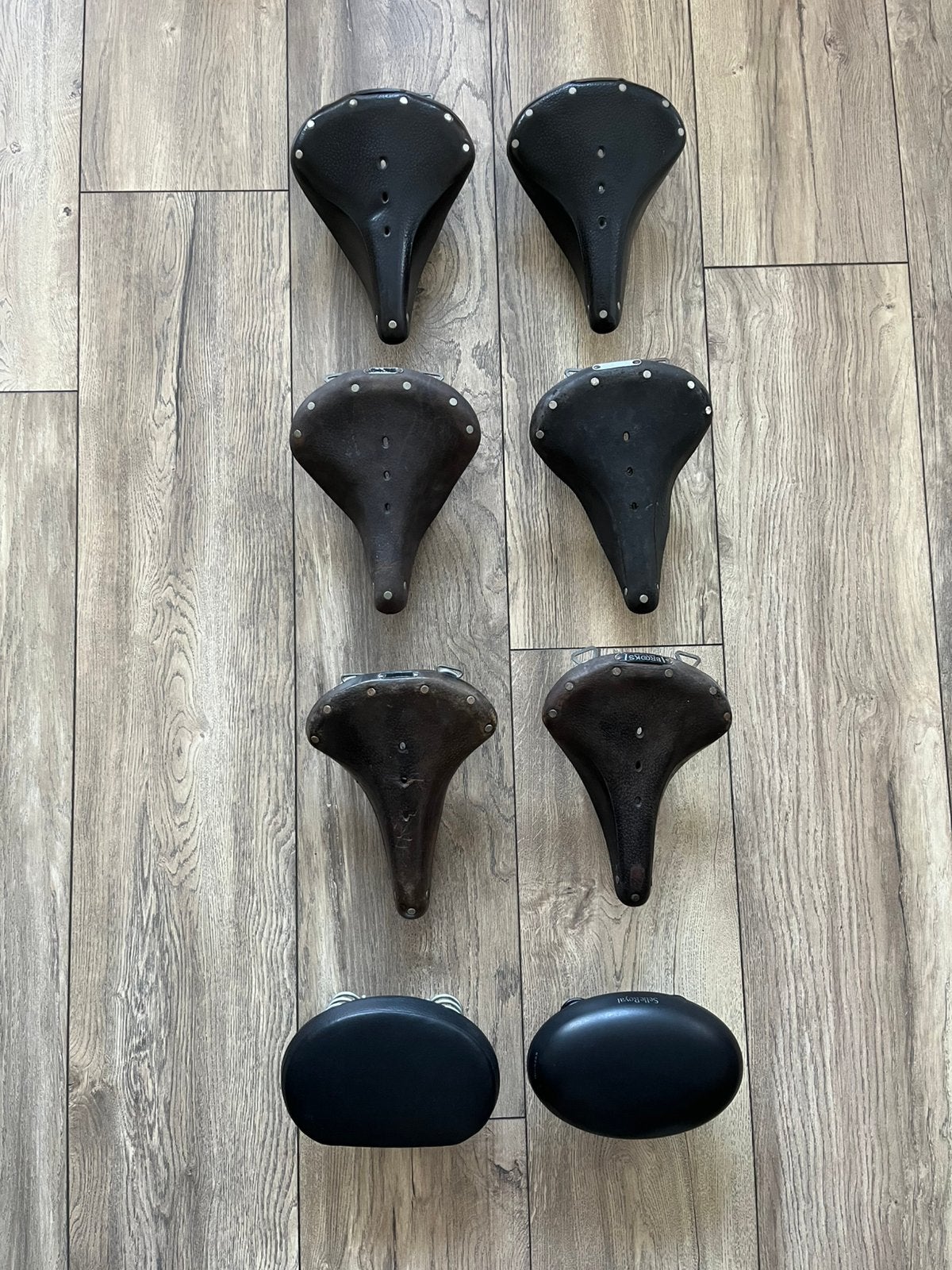 Leren Brooks B66 6 zadels + 2 rokzadels Selle Royal en Vasad, Fietsen en Brommers, Gebruikt, Leer, Elektrische fiets, Ophalen of Verzenden