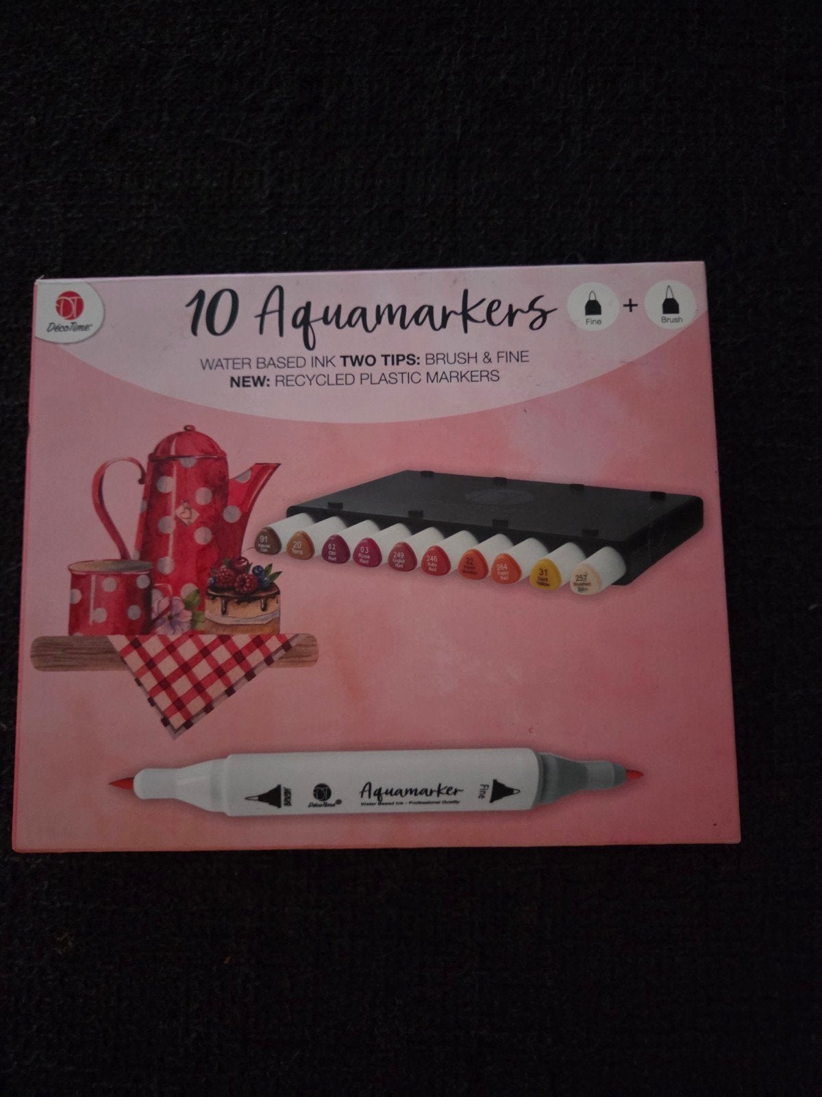 DECO TIME 10 Aquamarkers - Dubbele Punt Waterbasis Stiften, Ophalen of Verzenden, Nieuw, Potlood of Stift