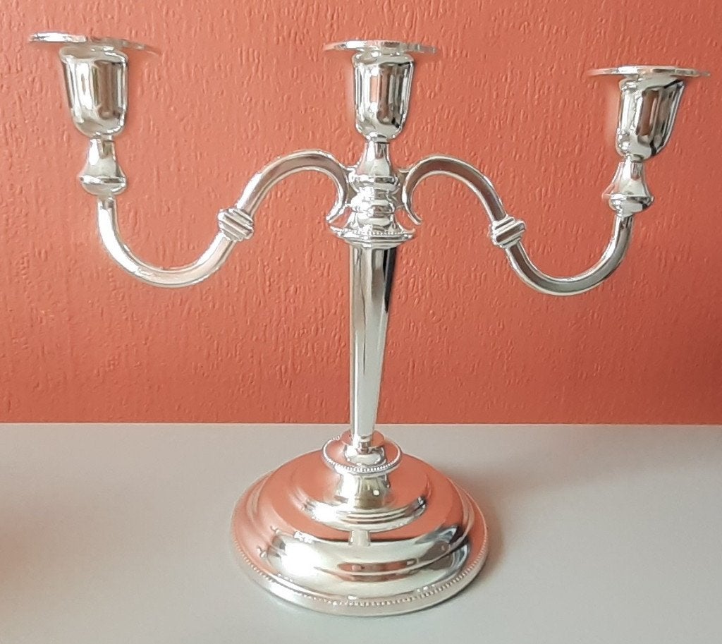 Verzilverde kandelaar - The Mayfair Collection, Antiek en Kunst, Ophalen