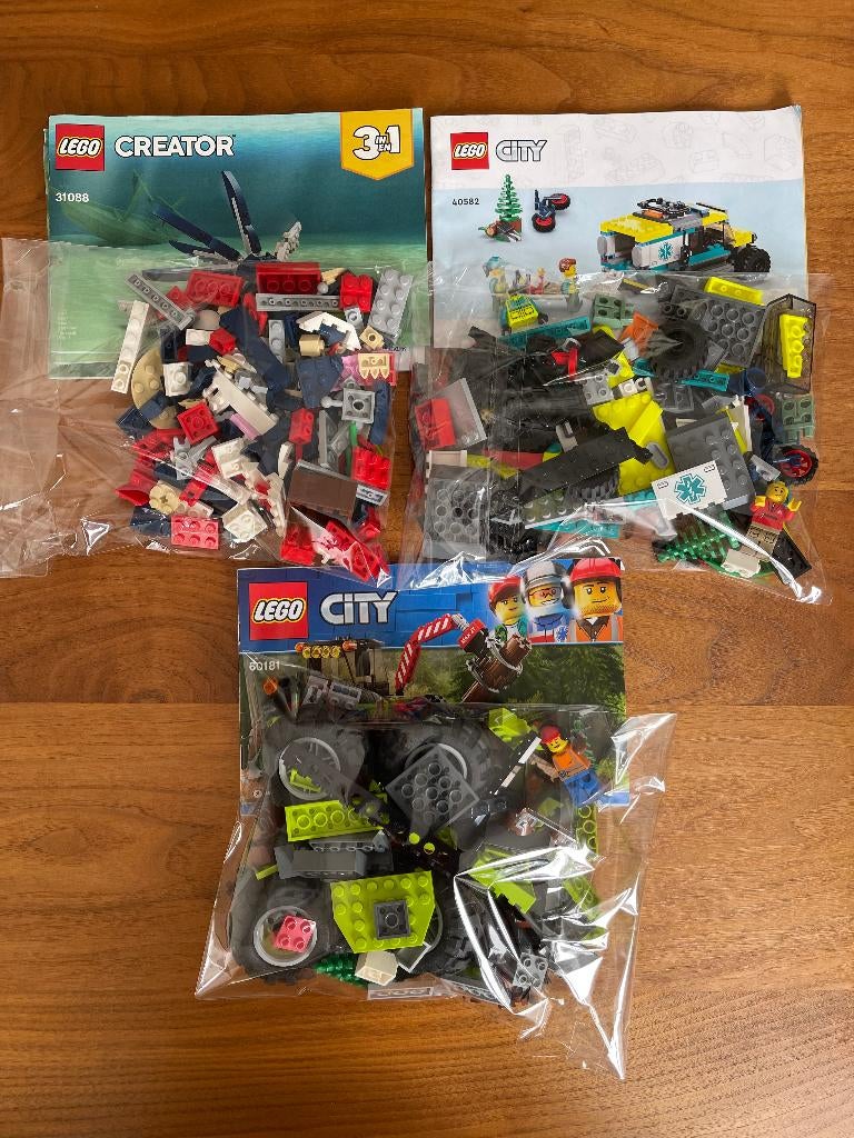 Lego sets 40582-31088-60181, Ophalen of Verzenden, Zo goed als nieuw, Complete set, Lego