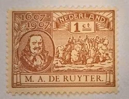 Nederland 1907 - nvph 88 - Michiel de Ruyter - ab1, Postzegels en Munten, Verzenden, T/m 1940, Postfris
