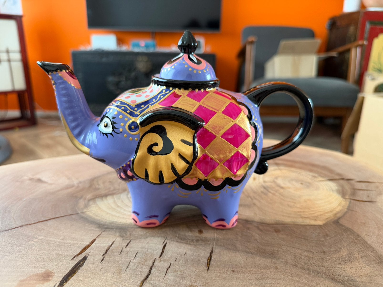 Theepot olifant porselein Indiase stijl, Overige merken, Nieuw, Ophalen of Verzenden, Porselein