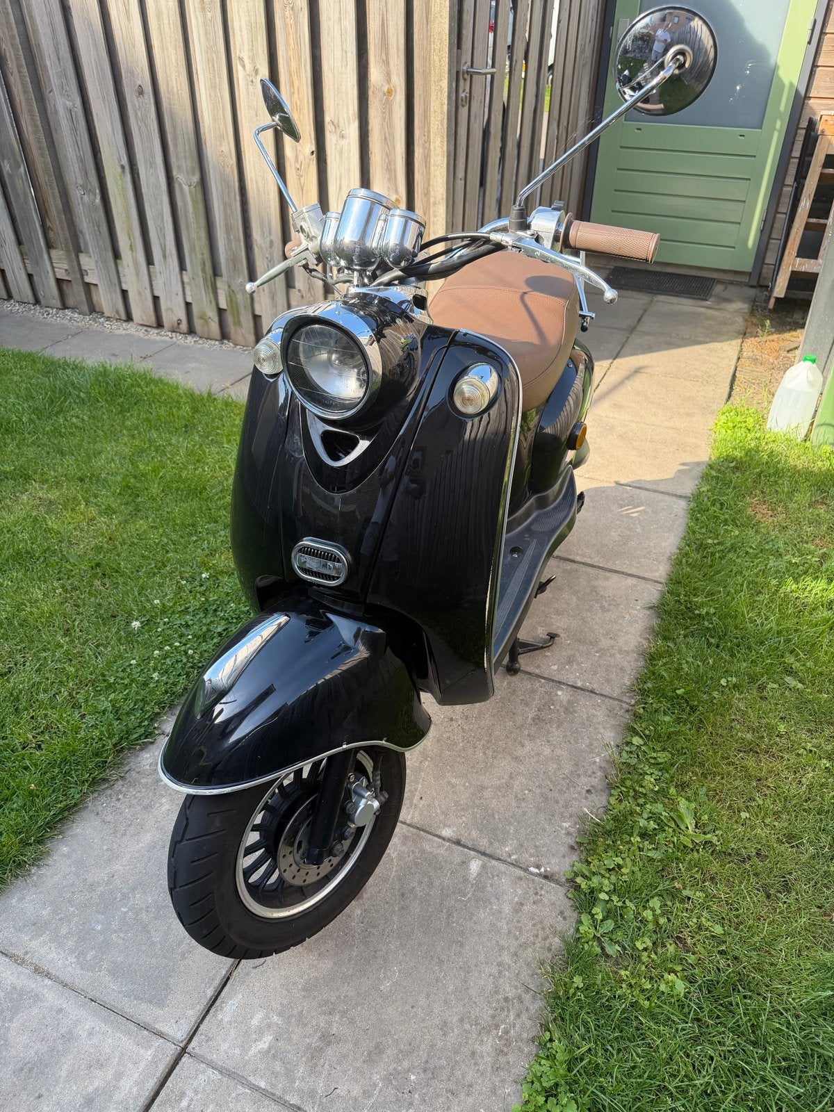 Zwarte La Souris retro city scooter, Ophalen, Gebruikt, Benzine, Overige merken