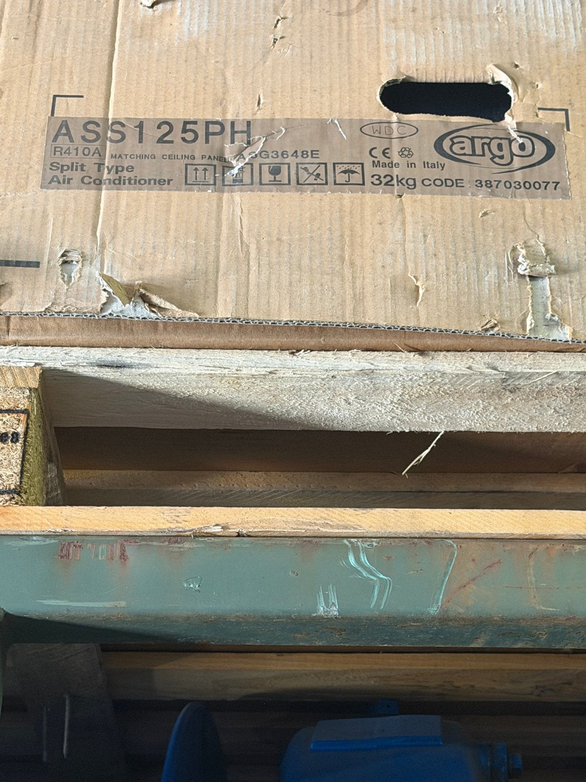 Argo ASS125PH Split Type Plafond Cassette Airconditioner Nie, Nieuw, 3 snelheden of meer, Ophalen of Verzenden, Koelen en Ontvochtigen