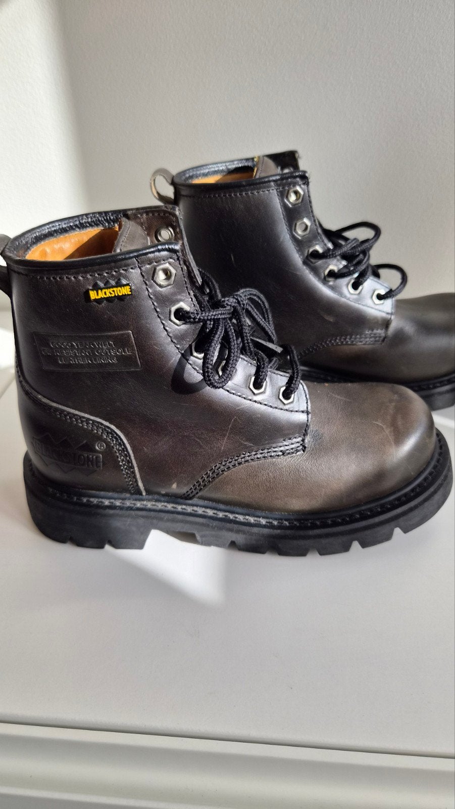 Stoere Blackstone Leren Werkschoenen / Boots maat 36, Ophalen of Verzenden, Gebruikt
