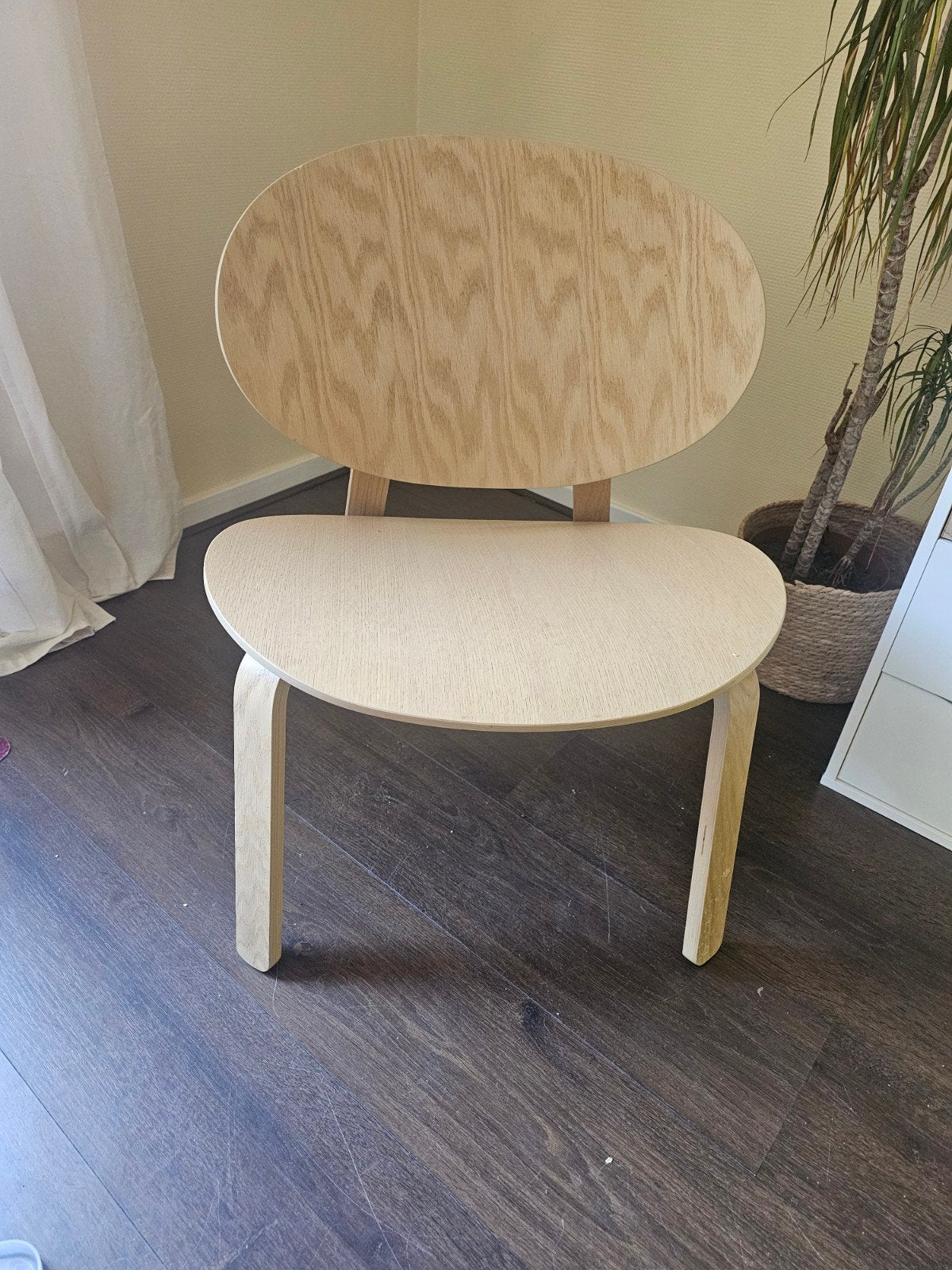 FRÖSET fauteuil / loungestoel wit gebeitst eikenfineer, Ophalen, Modern, Scandinavisch, Wit, Zo goed als nieuw