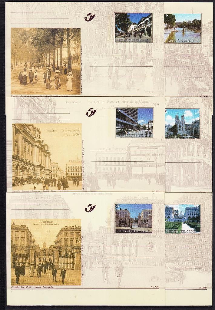 België 2000 Geïllustreerde briefkaarten BK79-BK84 **, Postzegels en Munten, Ophalen, Postfris, Postfris