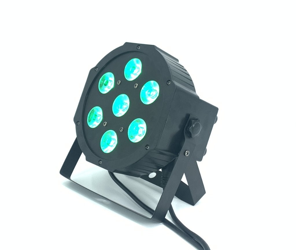 SUPERPROMO Nieuwe FIRST CLASS 7 X 24 W RGBWAUV FLAT LED PAR, Ophalen of Verzenden, Nieuw, Licht, Geluidgestuurd