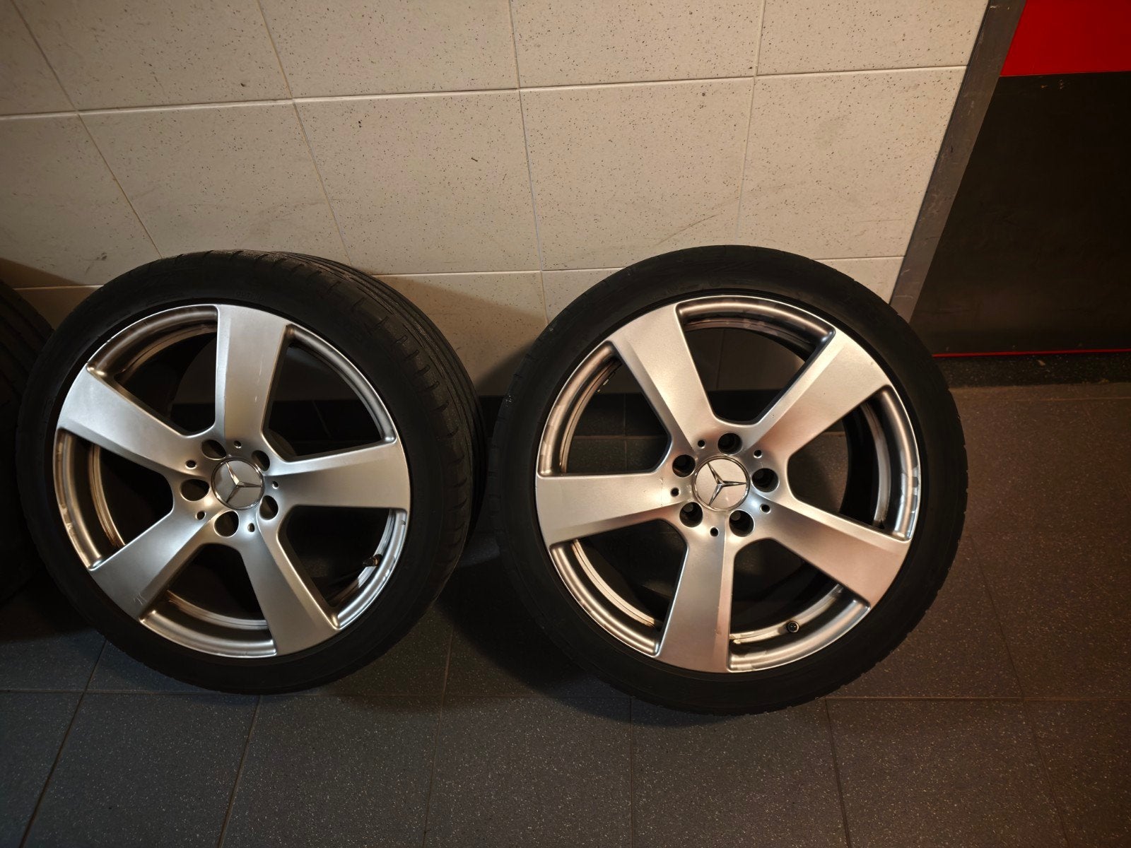Mercedes E-klasse Breedset Velgen met TPMS Sensoren, 18 inch, Gebruikt, Banden en Velgen, Ophalen of Verzenden