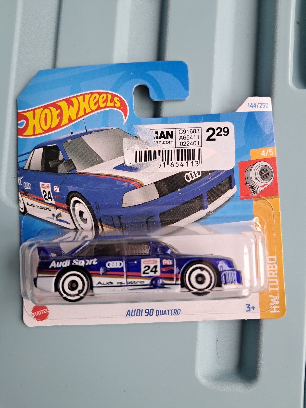 Hot Wheels Audi 90 Quattro blauw nieuw in verpakking, Hobby en Vrije tijd, Ophalen of Verzenden, Zo goed als nieuw, Auto