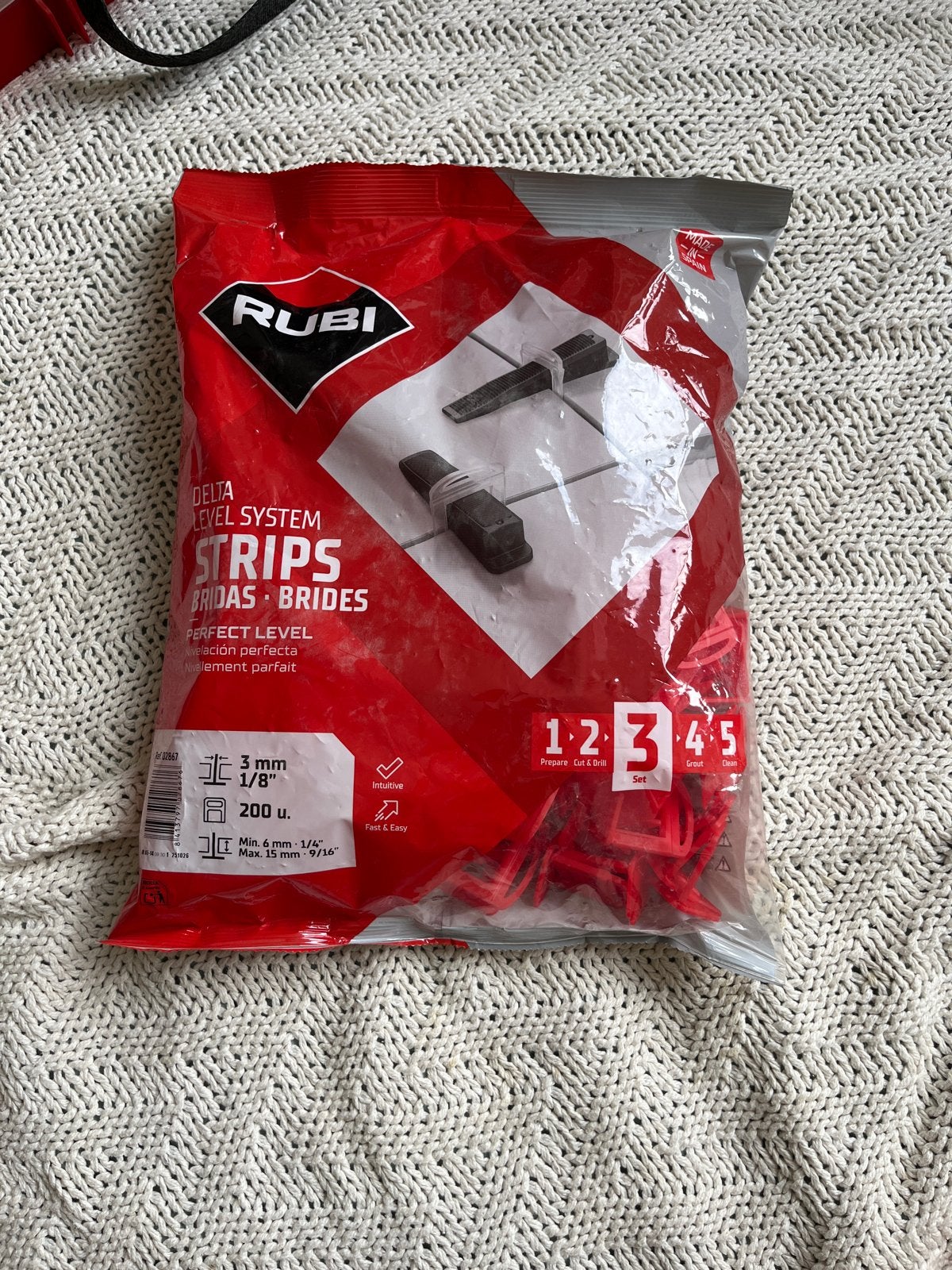 Rubi Delta Level System Strips 3mm - 200 stuks, Ophalen, Nieuw, Overige materialen, Overige typen