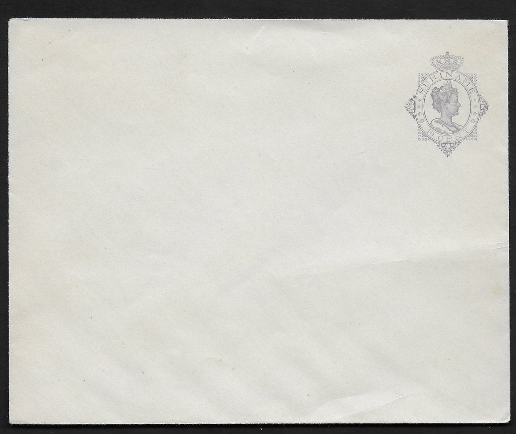 Enveloppe Suriname 11. Zegel Wilhelmina 10 cent., Postzegels en Munten, Brieven en Enveloppen | Nederland, Ophalen of Verzenden