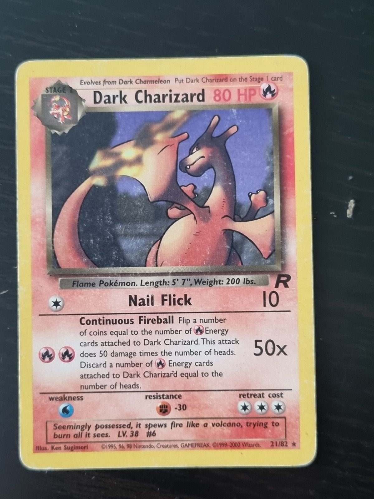 Dark Charizard #4 Pokemon Team Rocket, Verzenden, Gebruikt, Losse kaart