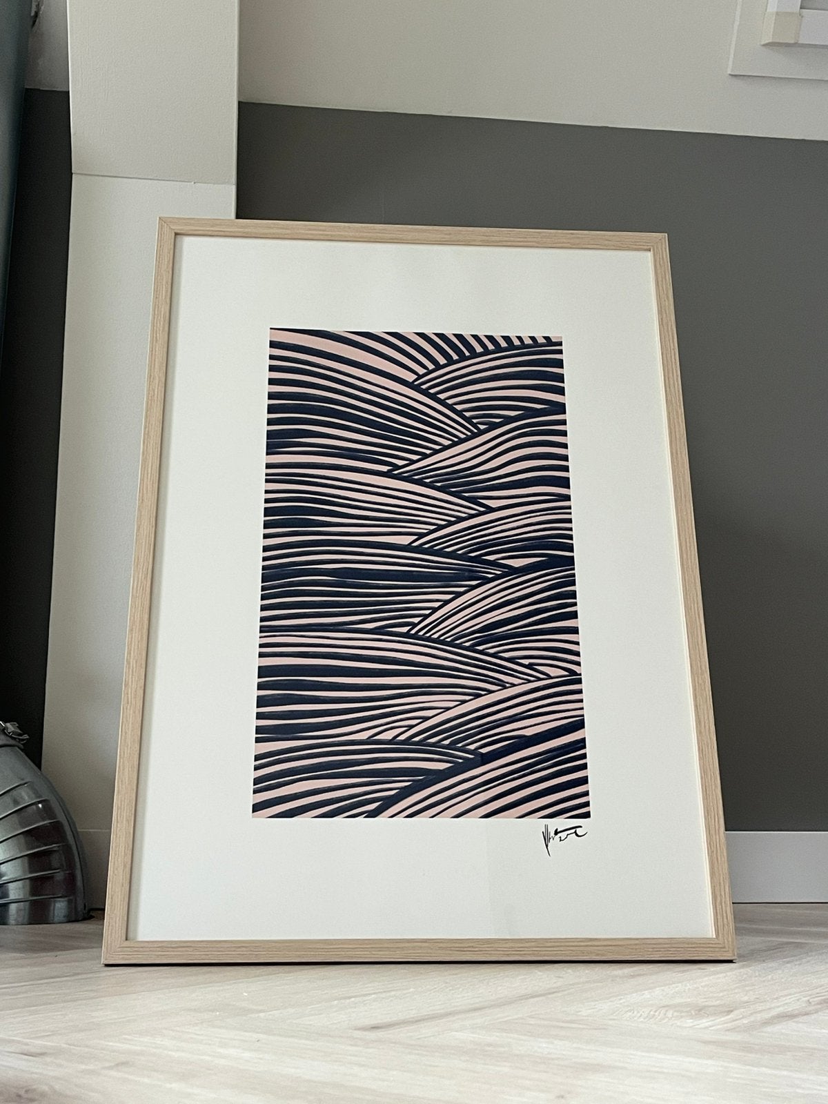 Wissellijst met poster, Ophalen, Zo goed als nieuw, Hout