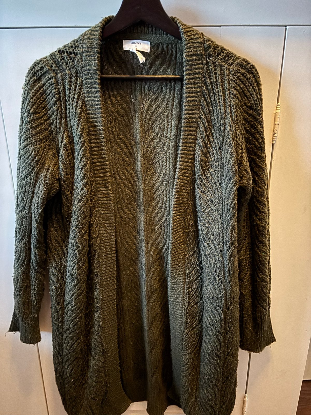 OBJECT groen gebreid vest maat S, Ophalen of Verzenden, Zo goed als nieuw, Maat 36 (S), Groen