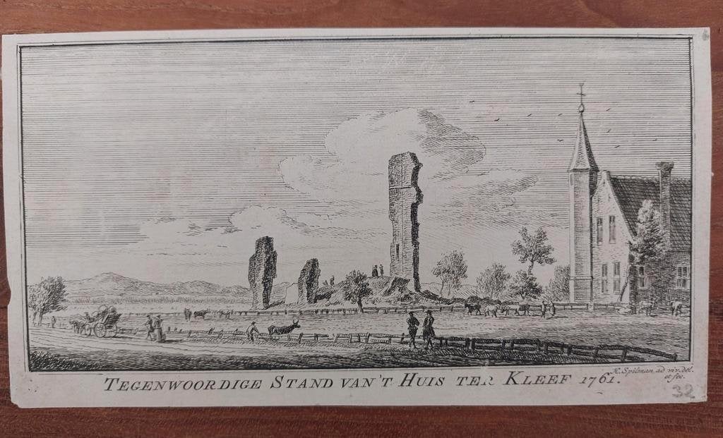 6 / Tegenwoordige stand van 't Huis ter Kleef Haarlem 1761, Antiek en Kunst, Ophalen of Verzenden