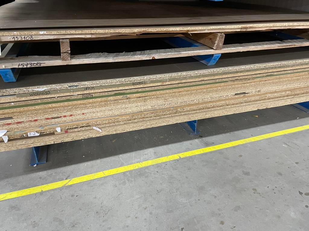 Gratis Spaanplaten, gemelamineerde platen, Gebruikt, Minder dan 25 mm, Ophalen of Verzenden, 250 tot 300 cm