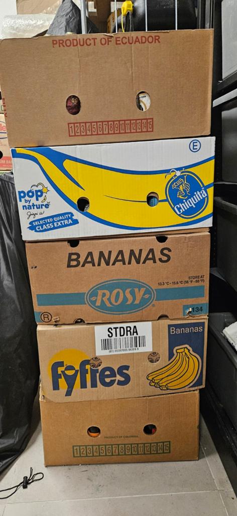 5 bananen dozen vol met bierflessen verzameling, Ophalen, Gebruikt, Flesje(s), Overige merken