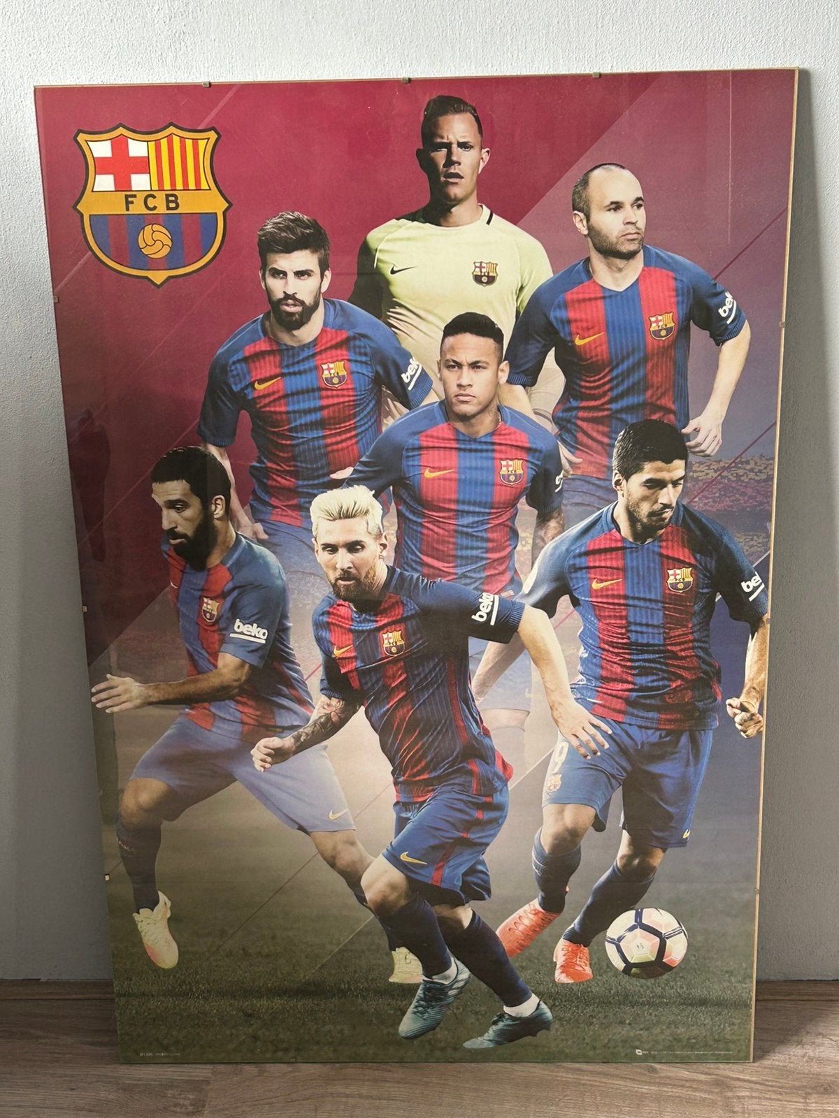 Fotolijst met Afbeelding FC Barcelona, Verzamelen, Ophalen, Zo goed als nieuw, Buitenlandse clubs, Poster, Plaatje of Sticker