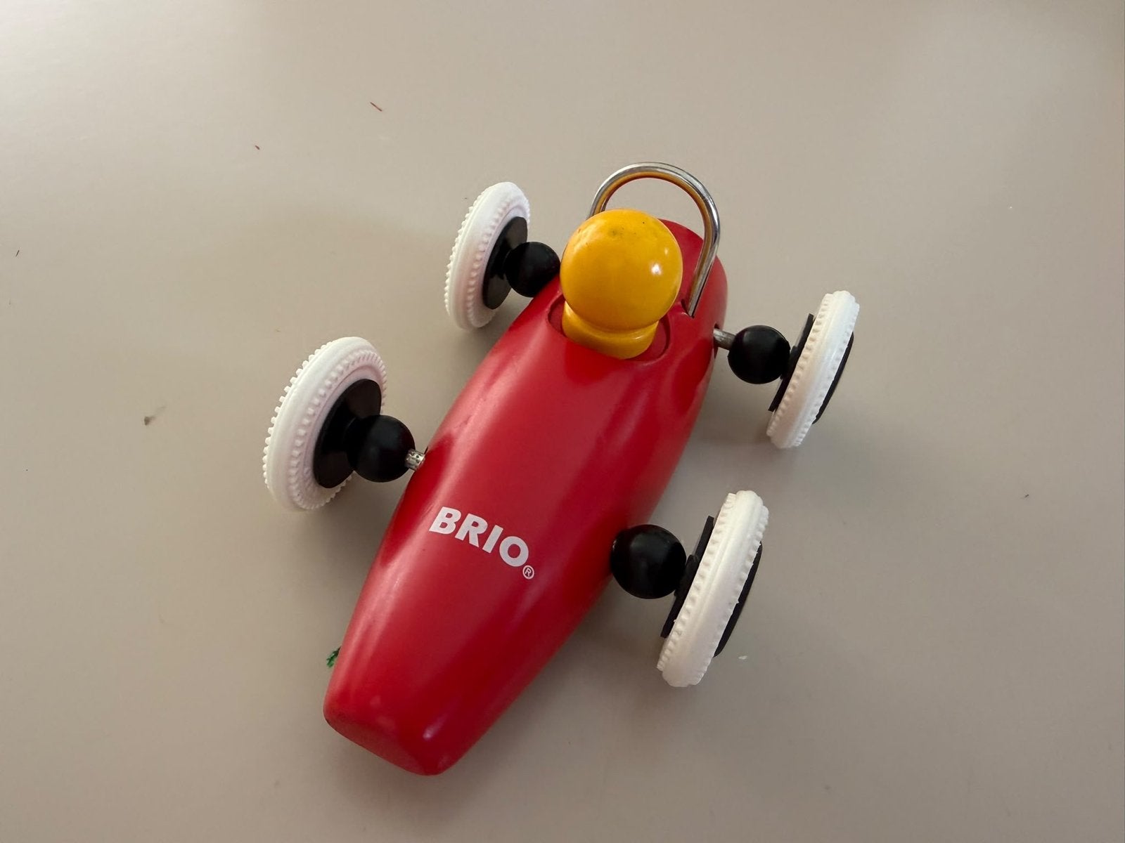 Brio Houten Raceauto Rood - Klassiek Speelgoed, Ophalen of Verzenden, Zo goed als nieuw
